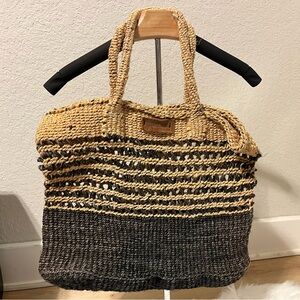 Anthropologie Sabrina Tach Woven Straw Bag